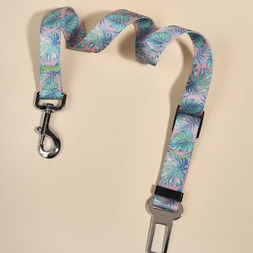 New Printed Pet Car Seat Belt Dog Hand Holding Rope Nylon Car Pet Supplies