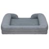 Pet Dog Bed Soft Warm Plush Puppy Cat Bed Cozy Nest Sofa Non-Slip Bed Cushion Mat Removable Washable Cover Waterproof Lining For Small Medium Dog